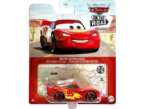 Disney Pixar Cars Disney and Pixar Cars On the Road Road Trip Lightning McQueen, Bil, 4 år, Metall, Rød
