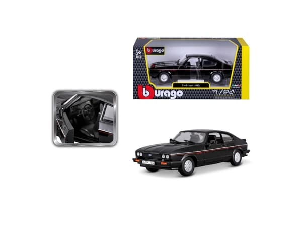 BBURAGO Ford Capri GT (1982), City car model, Preassembled, 1:24, Ford Capri 1600 GT, Any gender, Metal, Plastic