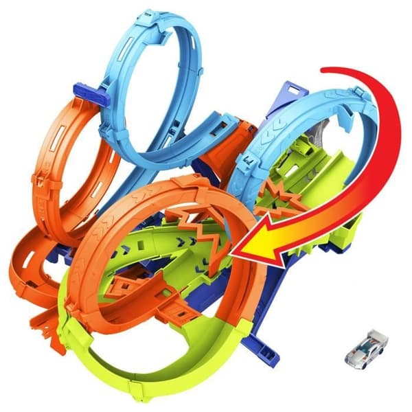 Hot Wheels-Ultra Crash Looping Set-HXR70 Thruster och bil
