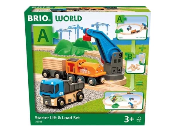BRIO World Train Set Starter Lift & Load Set, Assorted, 3 yr(s), Multicolour