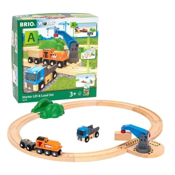 BRIO World Train Set Starter Lift & Load Set, Assorted, 3 yr(s), Multicolour
