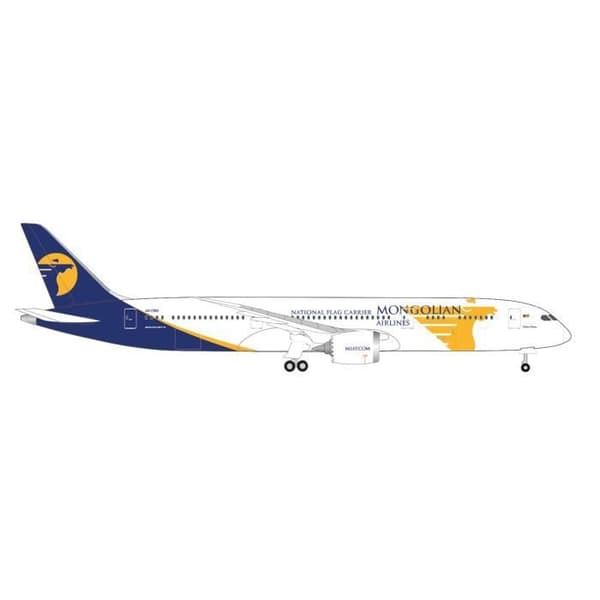 Monterade miniatyrer - Boeing 787 -9 Dreamliner MIAT Mongolian Airlines 1/500 Herpa