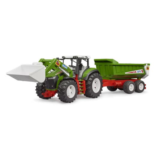 Bruder Roadmax traktor med frontlastare och tippvagn