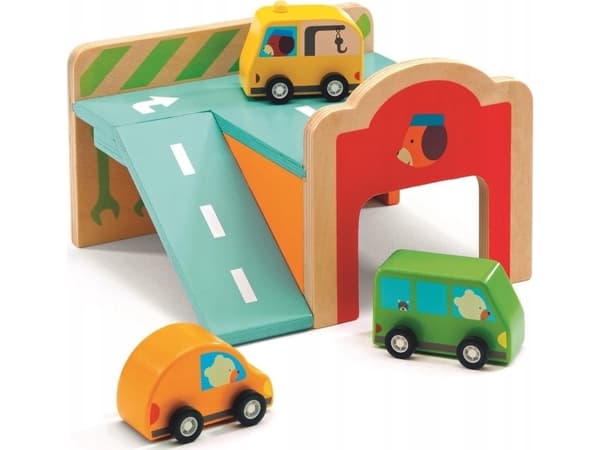 DJECO DJ06387, Vehicle & track set, 1,5 år, Tre, Flerfarget