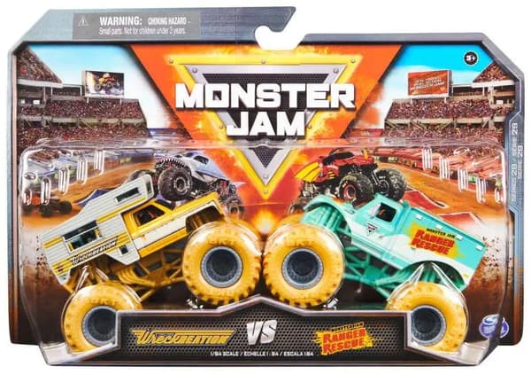 Monster Jam 1:64 2-pack Wreckreation vs Ranger Rescue