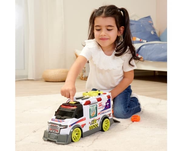 Dickie Toys 203307003, Ambulanssi, 3 vuotta, AA, punainen, valkoinen