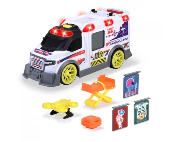 Dickie Toys 203307003, Ambulanse, 3 år, AA, Rød, Hvit