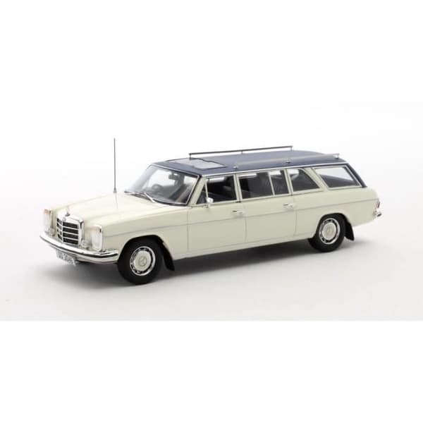 Monterade miniatyrer - Mercedes V114 LWB Crayford Estate vit 1971 1/43 Matrix