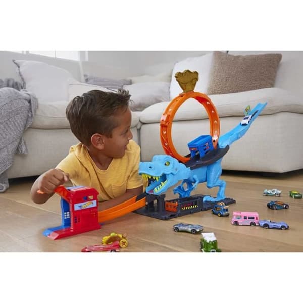 Hot Wheels - Attack of the T-Rex - Set med 1 bil liten bil - Fordon - från 4 år och uppåt