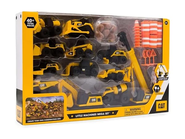 CAT CAT anleggskjøretøysett med tilbehør Little Machines Mega Set, 83337