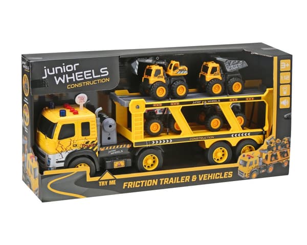 Transportbil och Bilar med Ljud och Ljus Junior Wheels