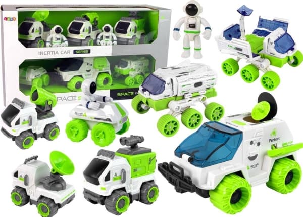 LeanToys Space Vehicles 6in1 Rover satellittastronom for barn
