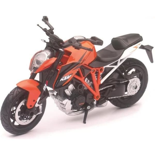 Miniatyrmotorcykel - KTM - Super Duke 1290 R - 1/12 - 17 cm - Noggranna detaljer - Sidostöd