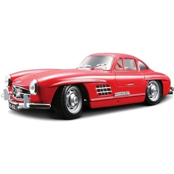Mercedes Benz 300SL 1954 metallbil i skala 1/24 från BBURAGO