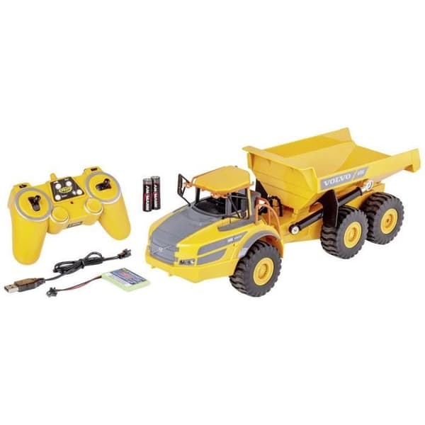 Skalmodell RC - Carson Modellsport - Volvo A40G - 1:20 - Muldenkipper - Vit
