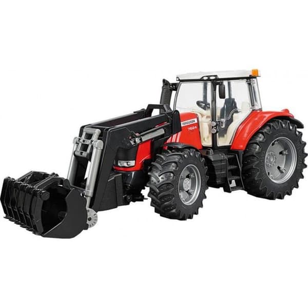 Massey Ferguson 7600 traktor med gaffel - BRUDER - Modell 3047 - Pojke - Skala 1:16