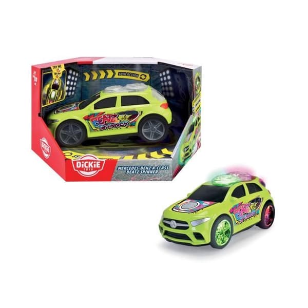 Mercedes-Benz A-Klass Beat Spinner Streets'n Beatz Grönt ljus och ljud Musikalisk roterande interaktiv bil