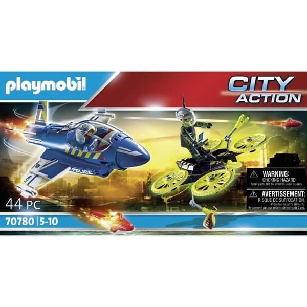 PLAYMOBIL - 70780 - Polisjet och drönare - Flerfärgad - Blå - Playmobil City Action