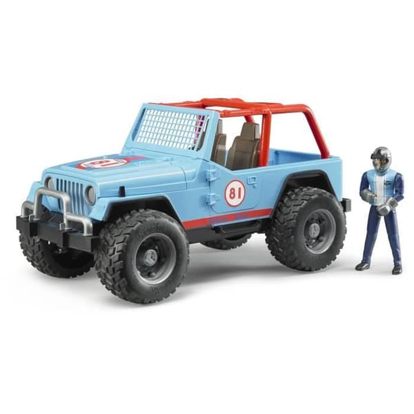 Jeep Cross Country Racer - BRUDER - Blå med förare - Vikt 0,499 kg - För pojkar från 3 år och uppåt