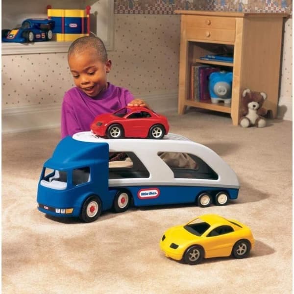 Little Tikes - Stor bilhållare med 2 sportbilar - från 3 år och uppåt