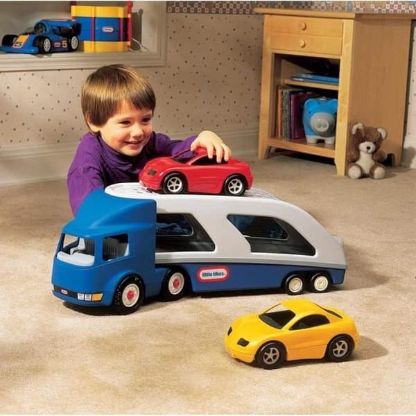Little Tikes - Stor bilhållare med 2 sportbilar - från 3 år och uppåt