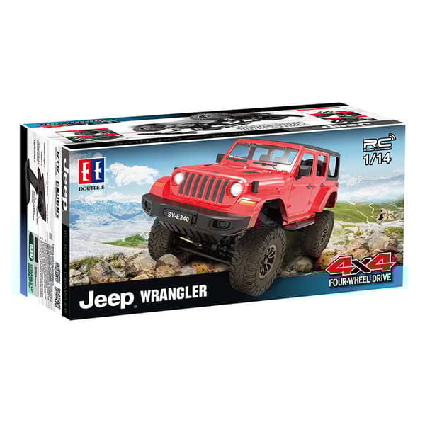 Fjernstyret bil 1:14 Double Eagle (rød) Jeep Crawler Pro E340-003