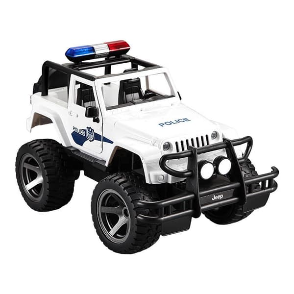 Fjernstyret bil 1:12 Double Eagle (hvid) Jeep (Politi) E550-003