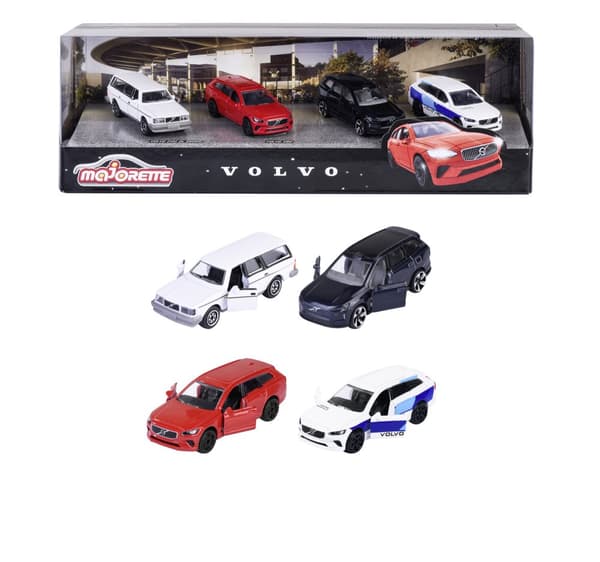 Majorette Volvo Biler 4-Pack Gavepakke