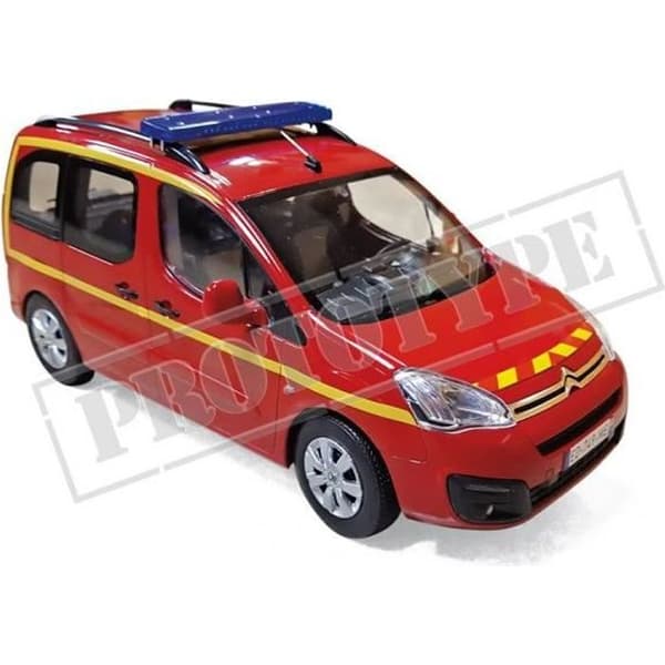 Monterad miniatyr - Norev - Citroen Berlingo brandmän 2017 - Röd - 1/18 - För barn