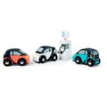 Miniatyrbild 4 av 5: Eco Car Set - Tender Leaf Toys - TL8373 - 3 elbilar - Laddstation - Vit