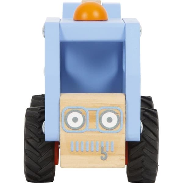 Träleksak - Small Foot - Blå bärgningsbil - Mobil kran - Gummihjul - FSC
