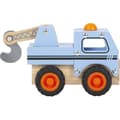 Miniatyrbild 2 av 6: Träleksak - Small Foot - Blå bärgningsbil - Mobil kran - Gummihjul - FSC