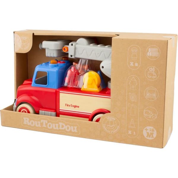 Brandbil - Ulysse - Routoudou - 28 cm - 2 figurer - Ljud- och ljuseffekter