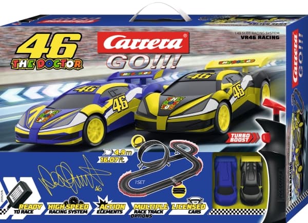 Carrera 20062576, Set med racerbil och racerbana, VR46 Ultimate Racing, 6 år, Flerfärgad