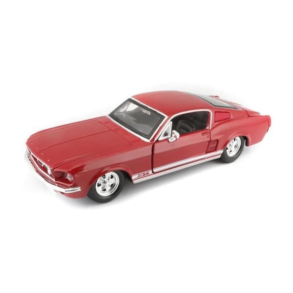Maisto 1967 Ford Mustang GT 1/24:e skala metallbil - Röd