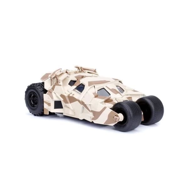 Toy - JADA TOYS - Batman The Dark Knight - Batmobile 2008 Camo 1/24 metall replika med figur