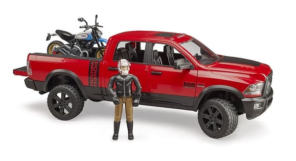 Bruder RAM 2500 Power Wagon m/Scrambler Ducati Desert Sled & Driver (02502)