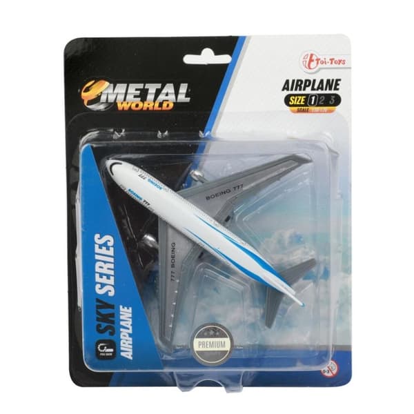 Toi-Toys Pullback Die-Cast Airplane Boeing 777 1:50