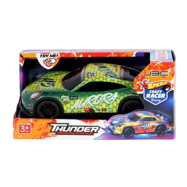 Speed Crazy Racer Thunder Race Car 20 cm + Lys og lyd Assorteret
