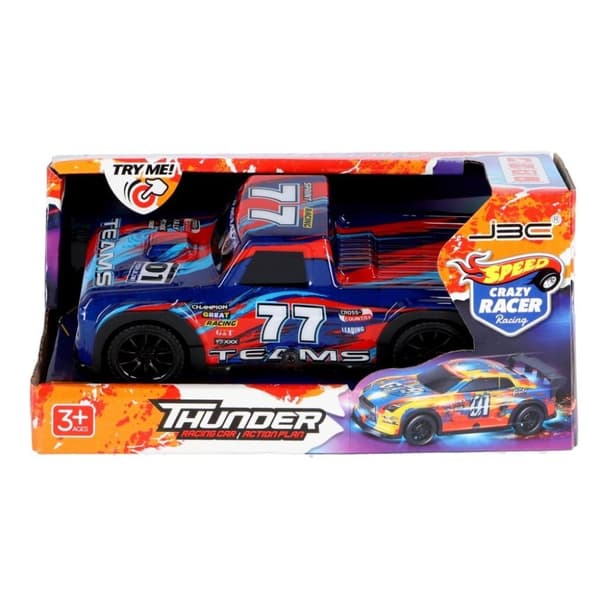 Speed Crazy Racer Thunder Race Car 20 cm + Lys og lyd Assorteret