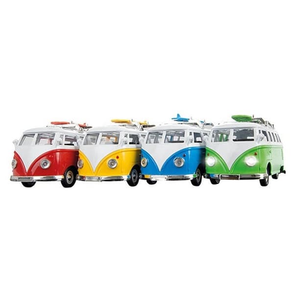 Metall VW Bus + Ljus och Ljud Assorted
