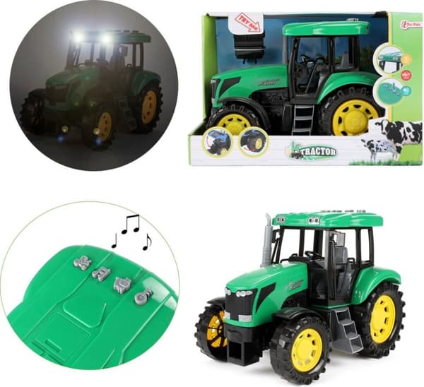 Traktor Traktor Stor 27cm med Lys og Lyd