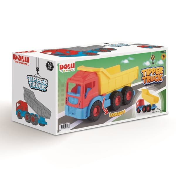 Dolu 7016 Stor Lastbil Rød/Gul