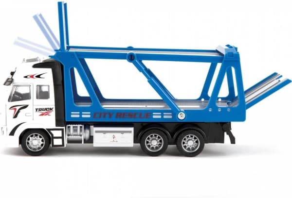 Metal Car Transport Lastbil 1:38 Blå 12cm