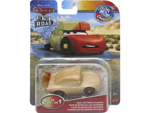 Disney Pixar Cars Disney and Pixar Cars On The Road Color Changers Cave Lightning McQueen, Bil, 3 år, Gult
