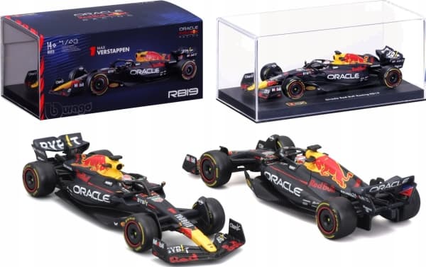BBURAGO RedBull F1 RB19, Sportsbil, Montert på forhånd, 1:43, RedBull F1 RB19, Alle kjønn, Metall, Plast