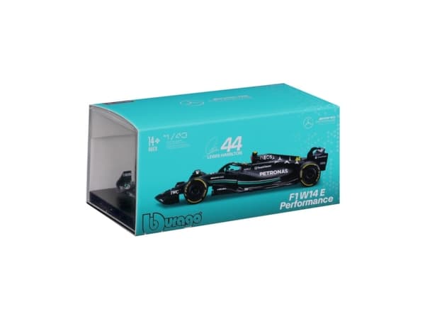 BBURAGO Mercedes AMG F1 W14 E Performance #44, Modellsportbil, Förmonterad, 1:43, Mercedes AMG F1 W14 E Performance #44, Alla, Metall, Plast