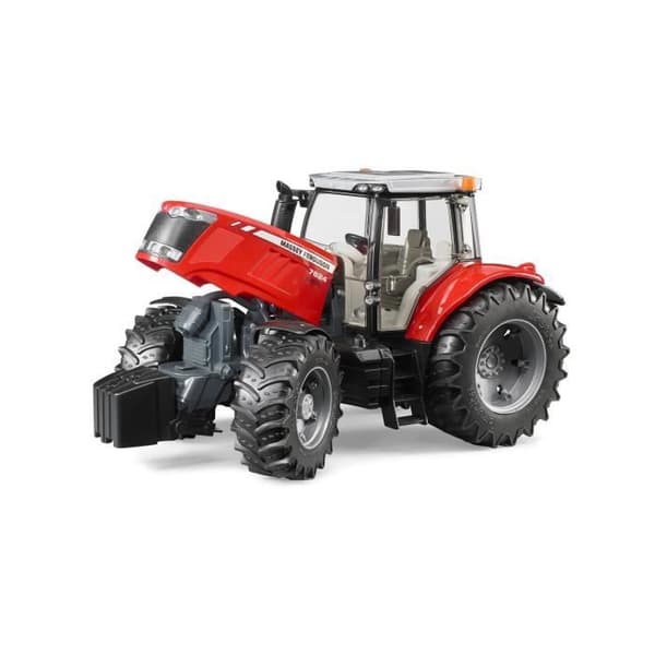 Massey Ferguson 7624 traktor - BRUDER - Med öppningsbar motorhuv och kabindörr
