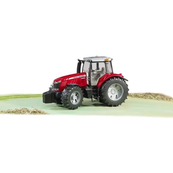 Massey Ferguson 7624 traktor - BRUDER - Med öppningsbar motorhuv och kabindörr