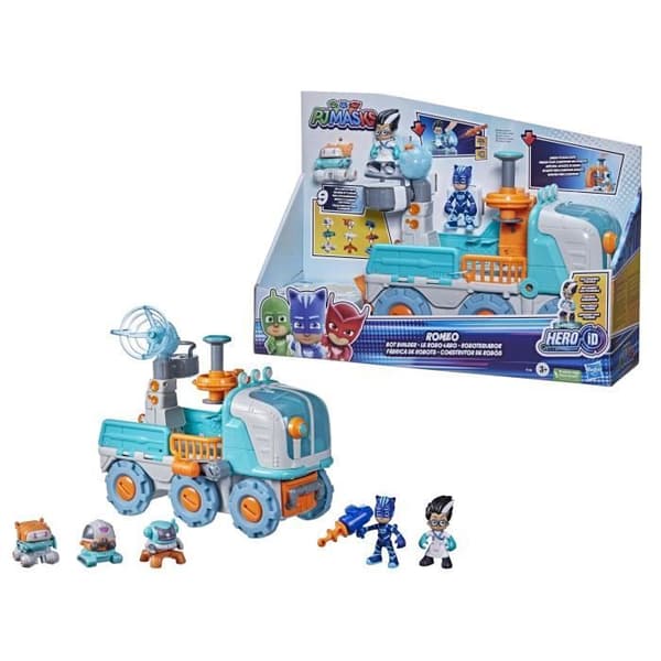 PAJAMASKER - Roméos Robo-Labo - Förskoleleksak - 2 i 1 fordon med robo-labo - från 3 år